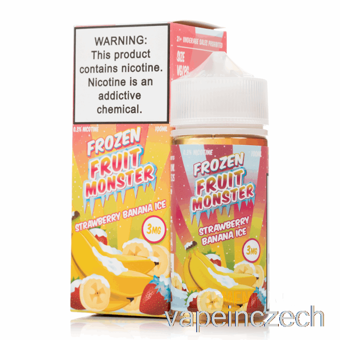 Ledová Jahoda Banán - Mražené Ovoce Monster - 100ml 0mg Vape Per